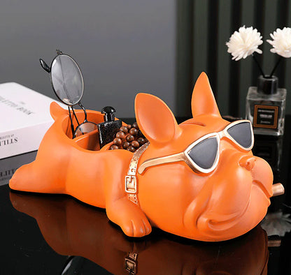 Bulldog Dog Object Holder