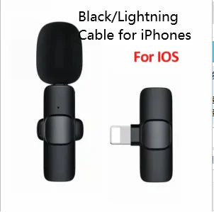 Wireless Microphone for iPhone/Android: 2.4G Noise Cancelling Mic